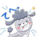 限定無料スタンプ::LINEモバイル ×「犬と猫」アニメ版