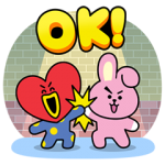限定無料スタンプ::BT21ポップスター