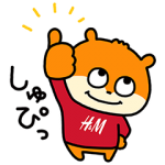 限定無料スタンプ::こねずみ×H&M