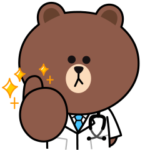 限定無料スタンプ::BROWN × LINEドクター