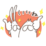 限定無料スタンプ::ねこ＆うさぎタイツ × トーク占い