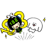 数量限定/隠し無料スタンプ::ぺろち×イヤヤン コラボスタンプ