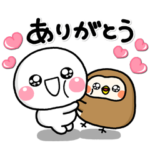 限定無料スタンプ::しろまる×フク子さん＆こふく