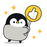 限定無料スタンプ::dカード×動く！心くばりペンギン