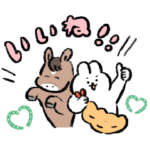 隠し無料スタンプ::エビフライとうさぎ× ＵＭＡＪＯ コラボ