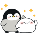 限定無料スタンプ::毎日便利★心くばりペンギン×おもちちゃん
