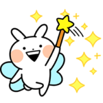 限定無料スタンプ::動く！うさぎゅーん！ × Tポイント