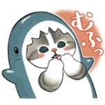 限定無料スタンプ::サメにゃん × TCB