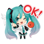 限定無料スタンプ::バブル2×初音ミク