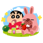 限定無料スタンプ::『ポコポコ』 × 『クレヨンしんちゃん』