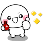 隠し無料スタンプ::しろまる×サンテメディカルプラス