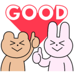 数量限定/隠し無料スタンプ::SHEL’TTER × うさぎとくま