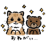 数量限定/無料スタンプ::お買い物ねことゆるい熊×ストライプクラブ