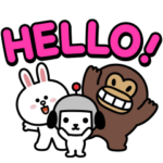 隠し無料スタンプ::Hello Friends! W!th LINEヤフー スタンプ
