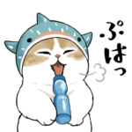 限定無料スタンプ::サメにゃん × LINE NEWS