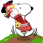 隠し無料スタンプ::『ポコポコ』 × 『SNOOPY』