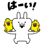 限定無料スタンプ::動く！うさぎゅーん！×すこぶる動くウサギ