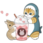 限定無料スタンプ::サメにゃんとうさ×にゃん！敬語と気遣い