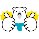 隠し無料スタンプ::白くまくんからありがとう！