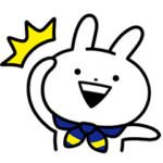 限定無料スタンプ::【動く】うさぎゅーん！×ジーユー