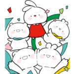限定無料スタンプ::ミミちゃん×うさっくま