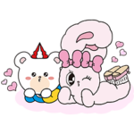 限定無料スタンプ::エスターバニー×クマホン