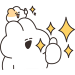 限定無料スタンプ::かわいく動く！うさちゃん×TCB