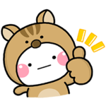 限定無料スタンプ::秋限定♪しろまるスタンプ