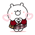 限定無料スタンプ::ガーリーくまさん with H＆M