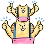 隠し無料スタンプ::ごろごろにゃんすけ × エレビット