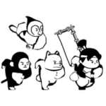 人気スタンプ特集::おどる！むかしストリート ‐桃男‐ vol.1