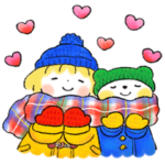 限定無料スタンプ::はるちゃんとふうくん♡毎日のことば